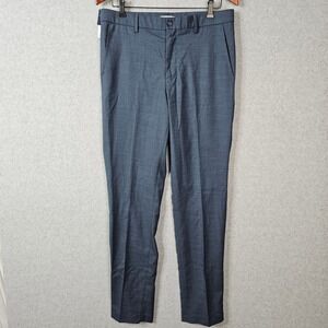 DUCHAMP LONDON Men's Dress Pants Stretch Waistband Blue Size 32x32 Slim Fit